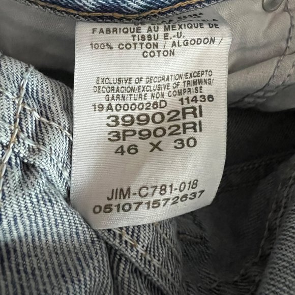 Wrangler Jeans‎ Mens 46x30 Blue Classic Fit Rugged Wear Denim Americana Vintage - Picture 8 of 9